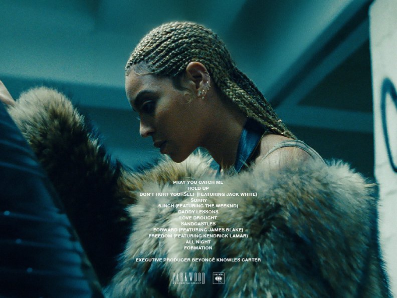 Beyoncé Lemonade album tracklist